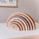 Regenbogen-Set aus Naturholz Holzregenbogen zum Stapeln