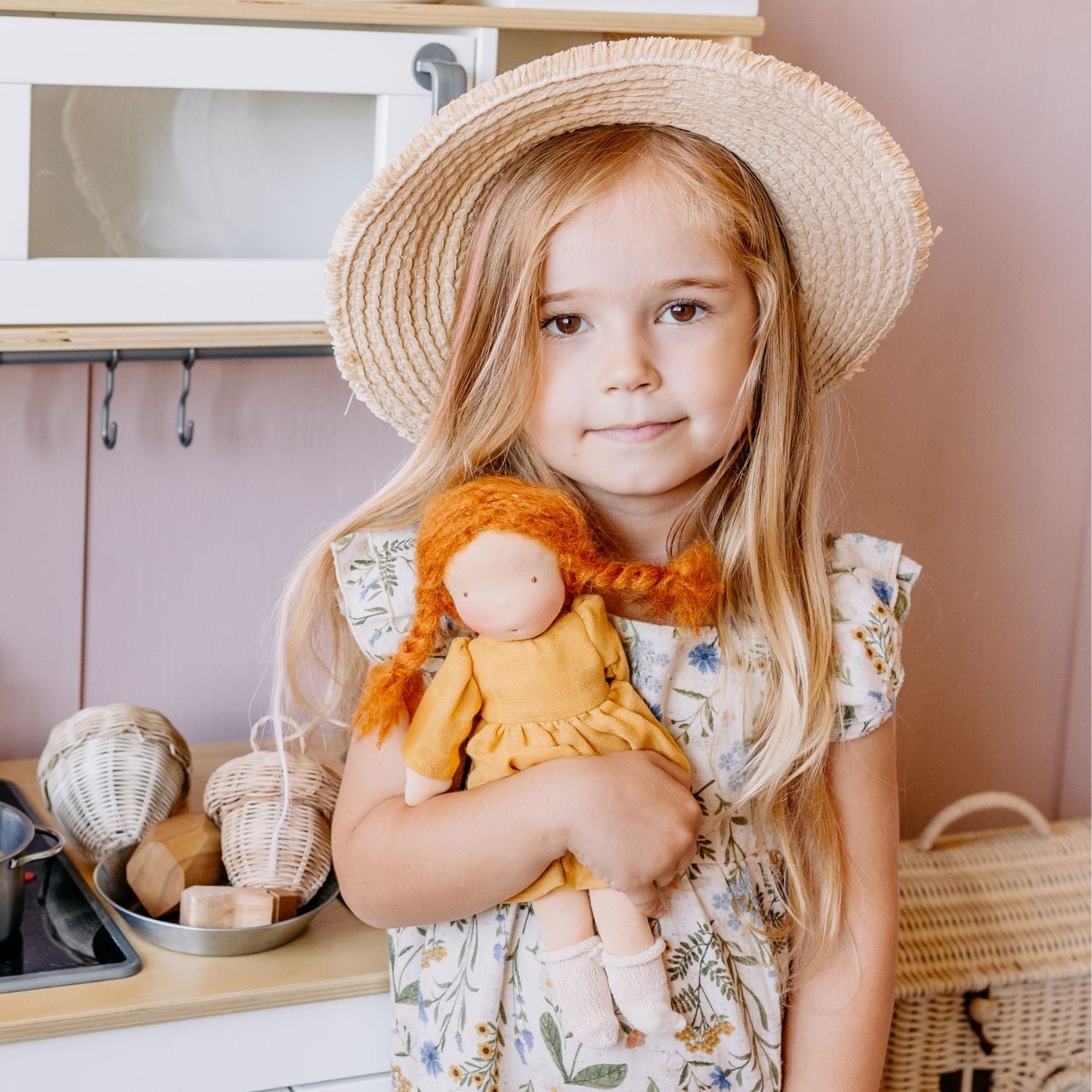 Anna Waldorf-Art Puppe aus Bio-Baumwolle für Kinder