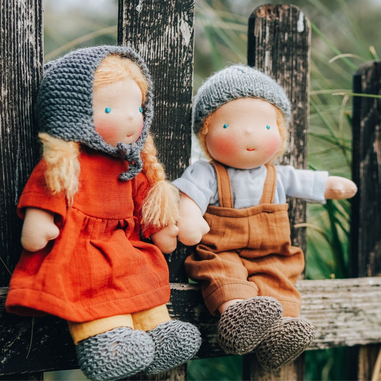 Tio Waldorf-Art Stoffpuppen aus Bio-Baumwolle für Kinder