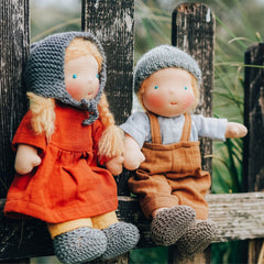 Tio Waldorf-Art Stoffpuppen aus Bio-Baumwolle für Kinder